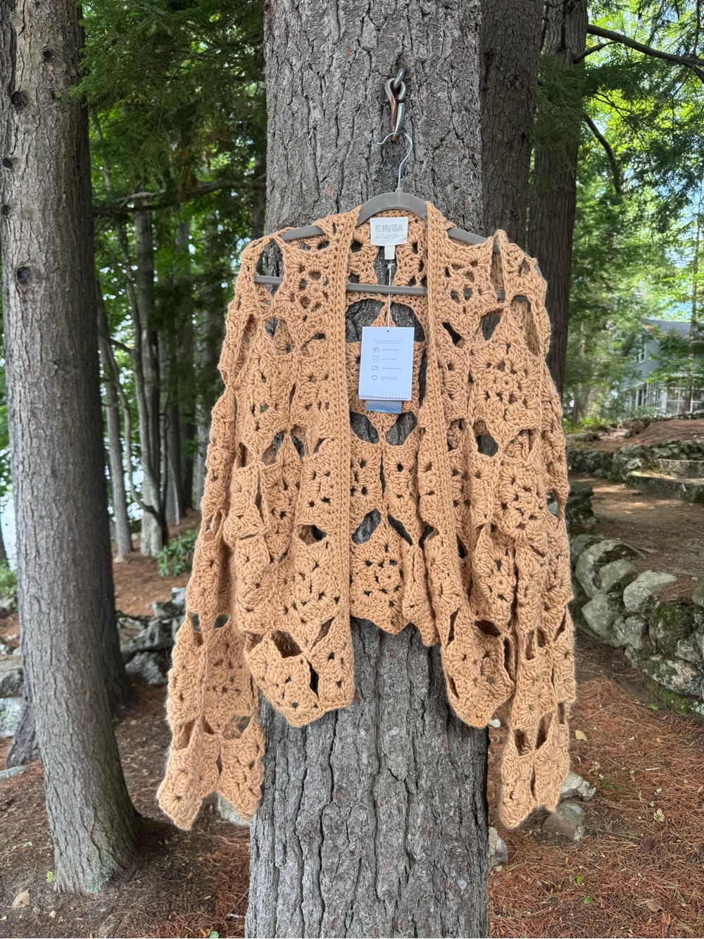 Kinua Designs Handcrafted Fleur Cardigan NWT Peruvian Wool & Alpaca L